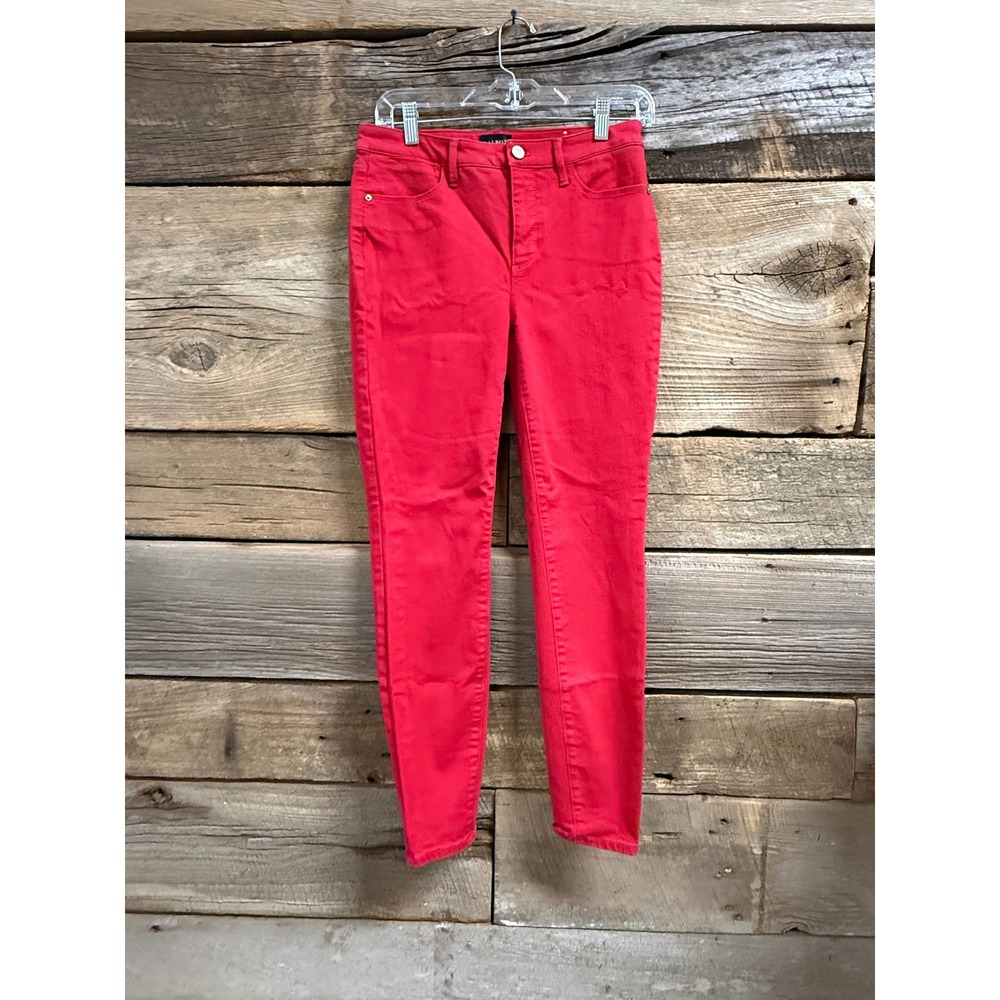 Talbots Red High Rise Jeggings Slim Leg Stretch Denim Pants Size 4